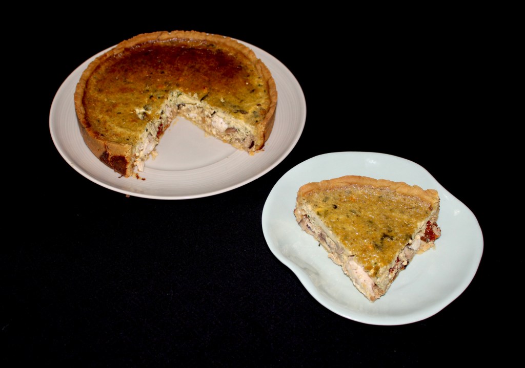Quiche de Pollo al Pesto con Setas