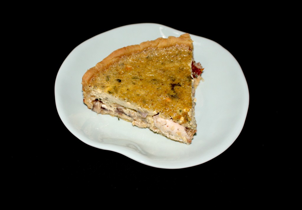 Quiche de Pollo al Pesto con Setas