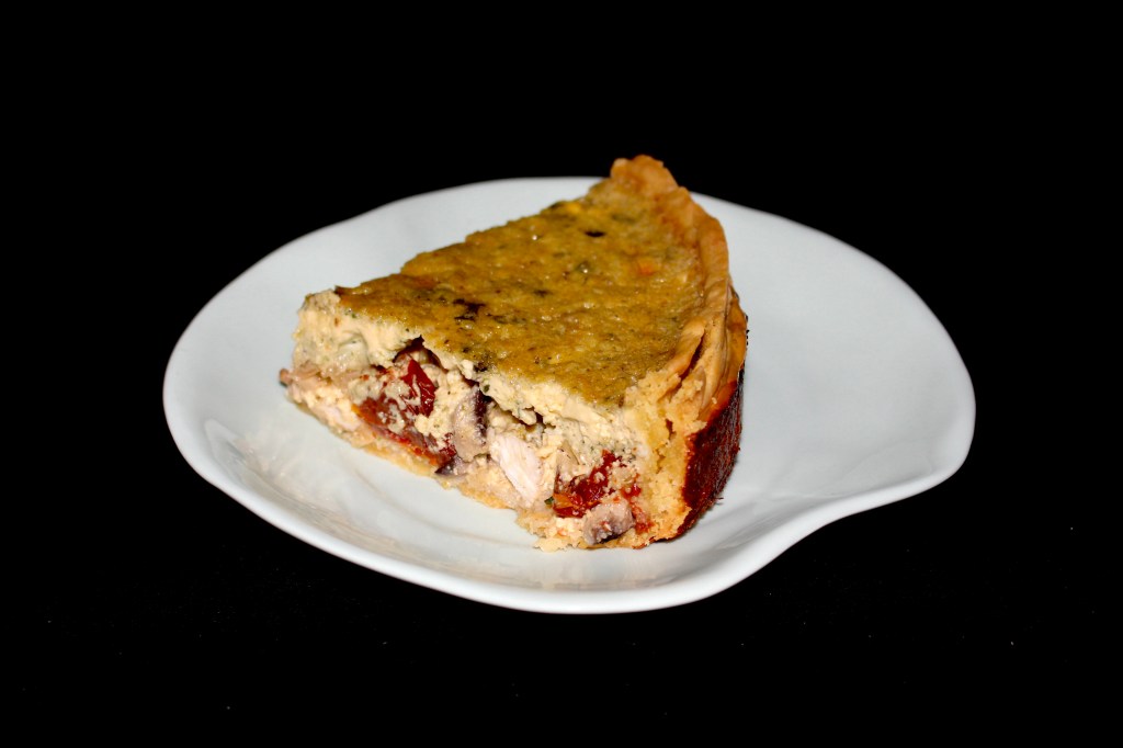 Quiche de Pollo al Pesto con Setas