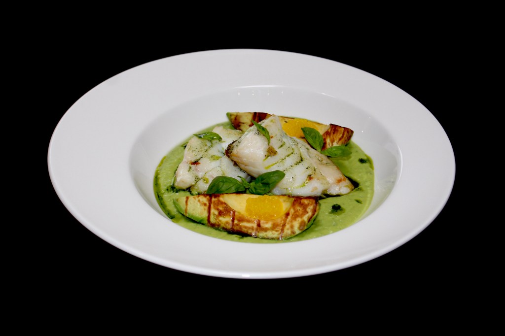 Skrei con Aguacate y Albahaca