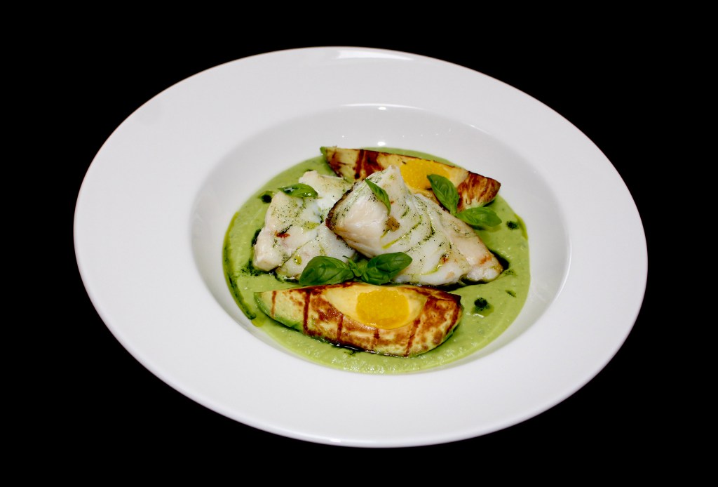 Skrei con Aguacate y Albahaca