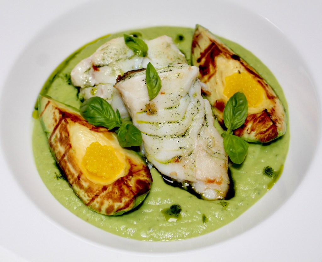 Skrei con Aguacate y Albahaca
