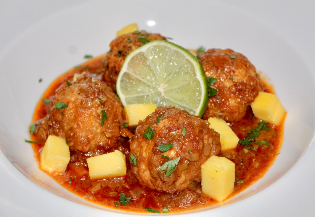 Albóndigas de Caballa con Mango