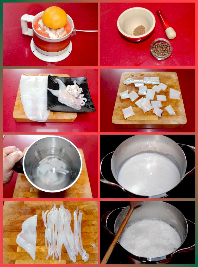 Calamar en Tartar y su Infusión