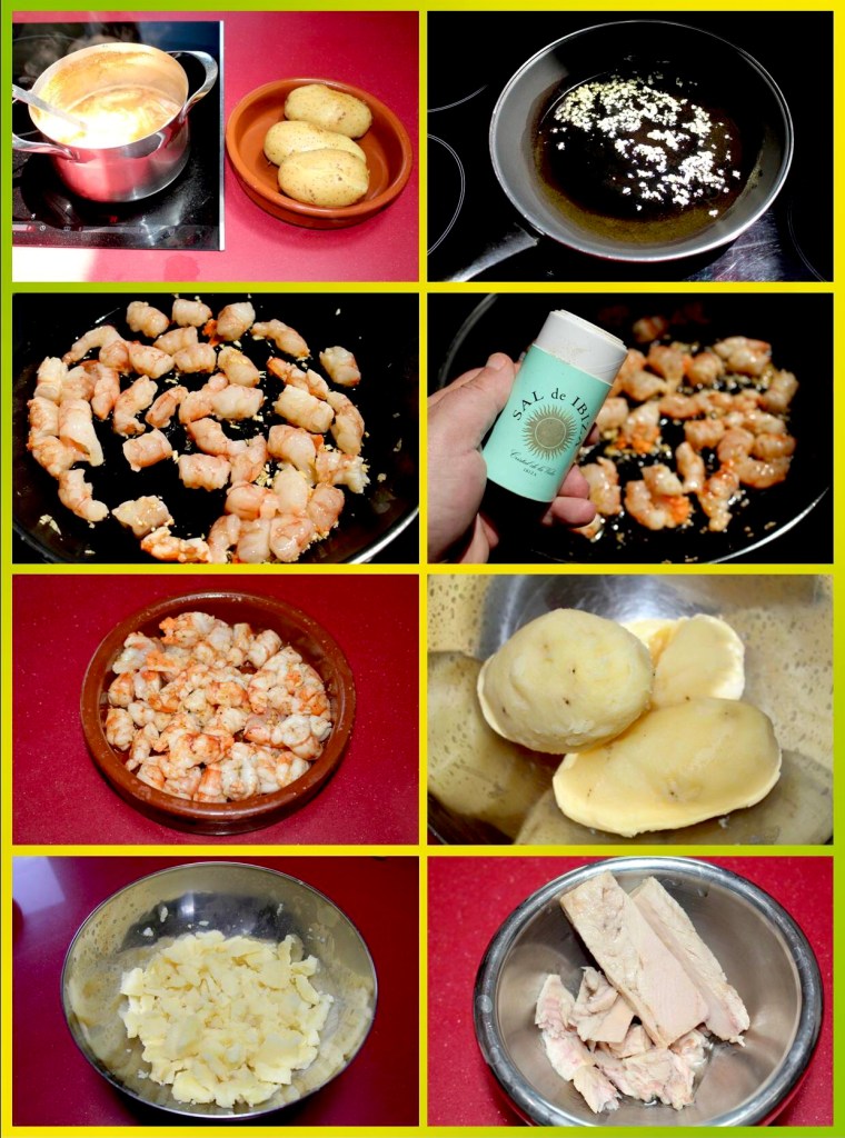 Ensaladilla Rusa Cítrica con Gambones y Bonito