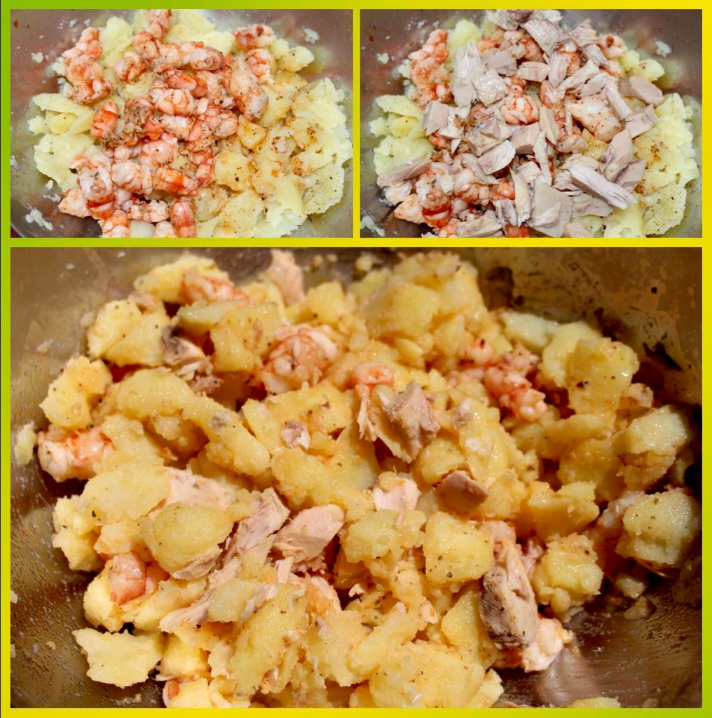 Ensaladilla Rusa Cítrica con Gambones y Bonito