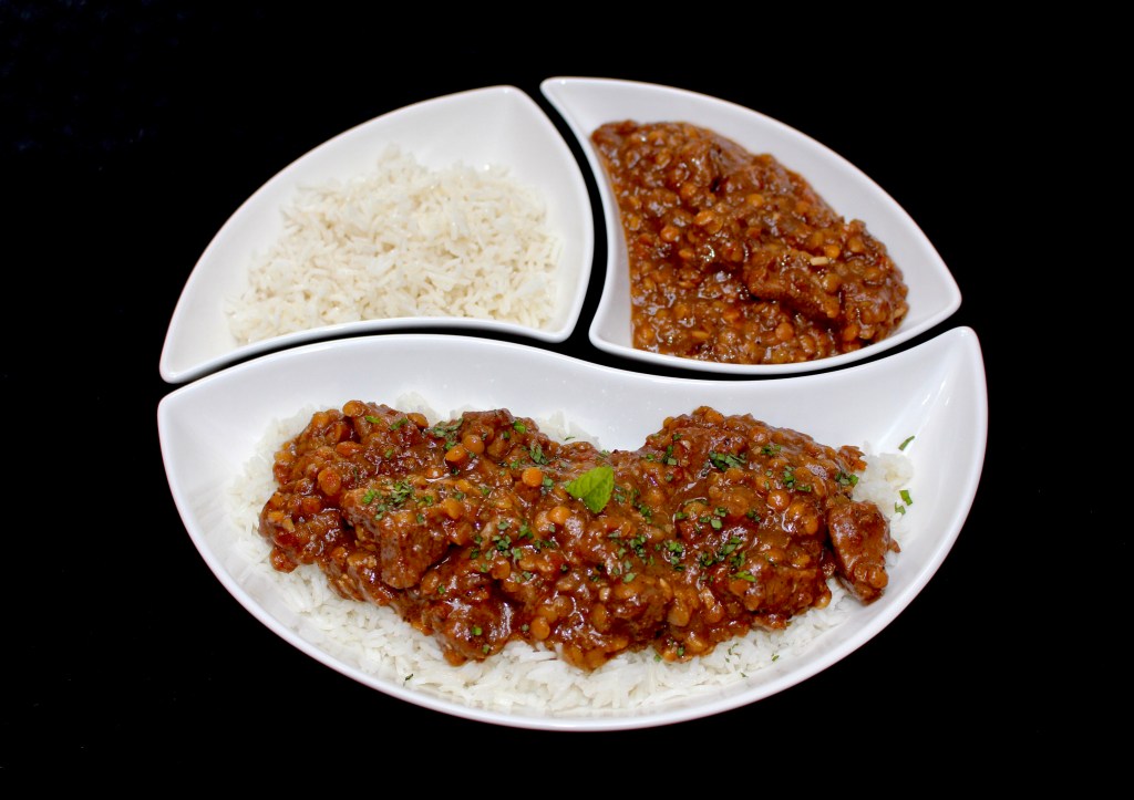 Lentejas Rojas con Cordero Masala