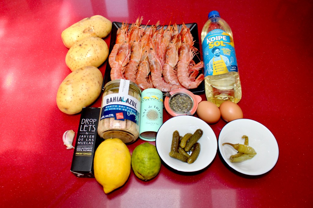 Ensaladilla Rusa Cítrica con Gambones y Bonito