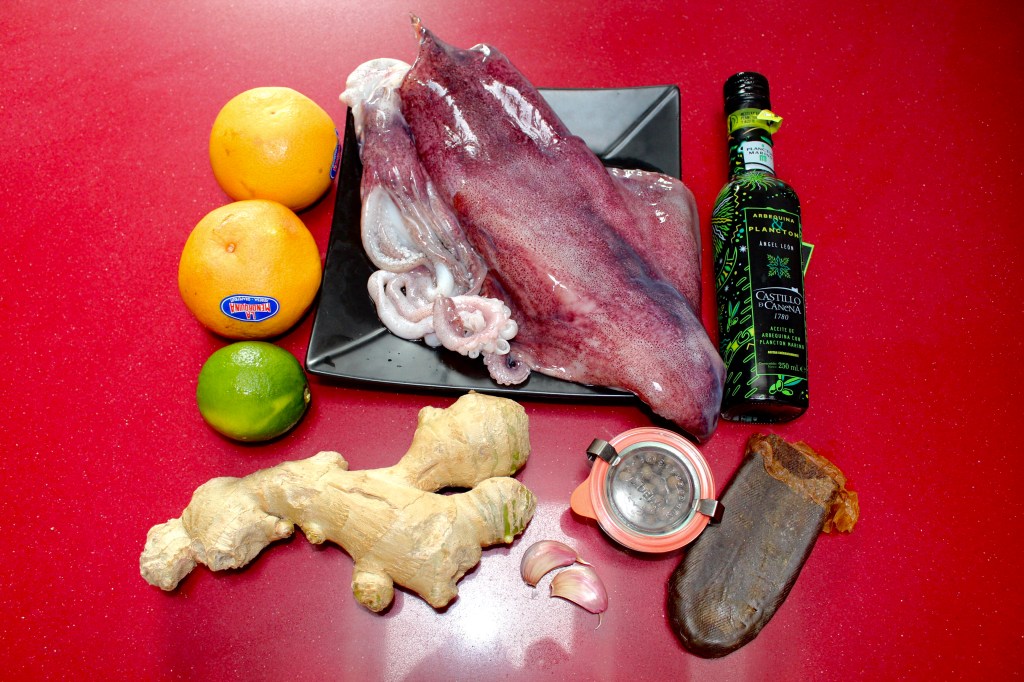 Calamar en Tartar y su Infusión