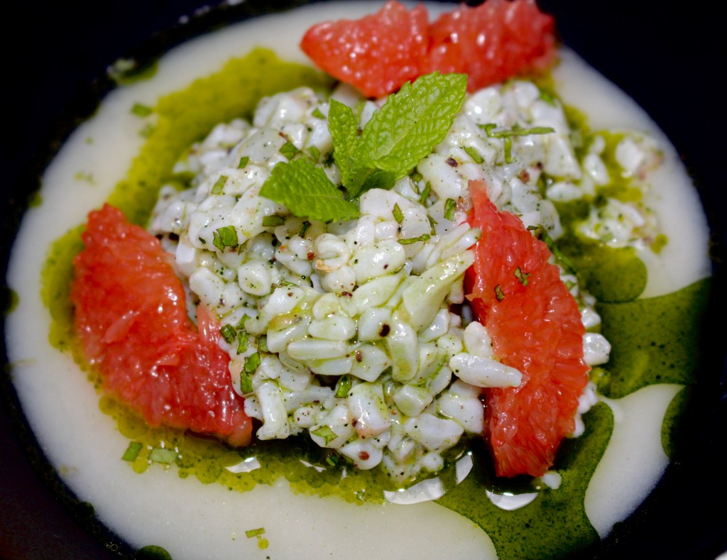 Calamar en Tartar y su Infusión