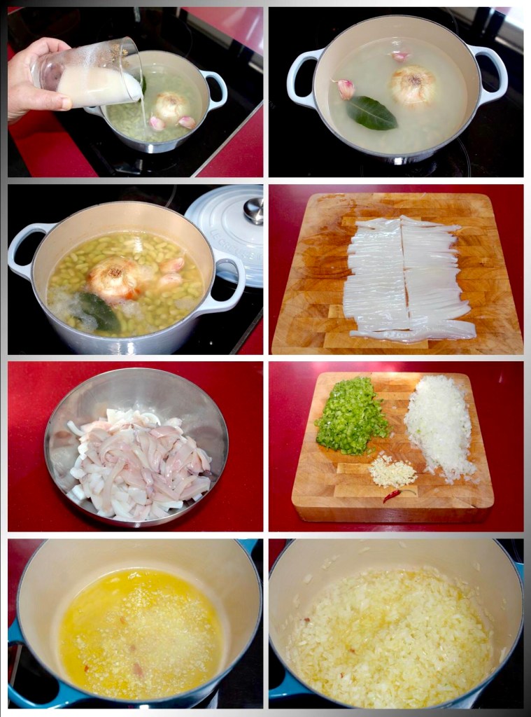 Verdinas con Calamares en su Tinta