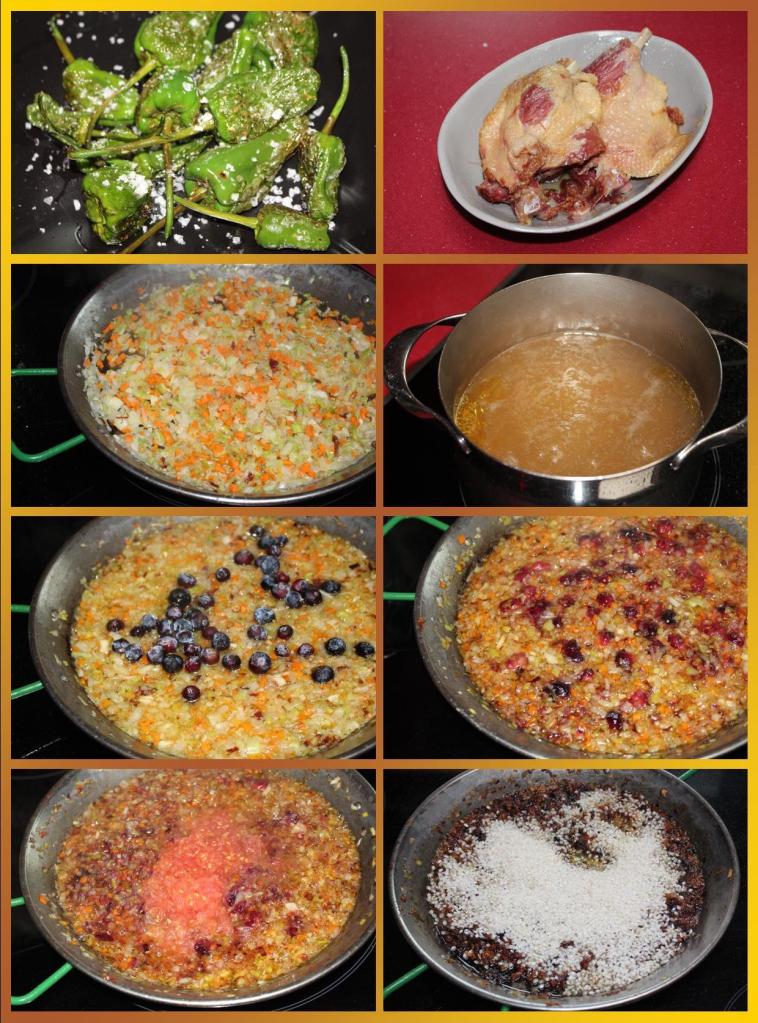 Arroz con Confit de Pato y Arándanos