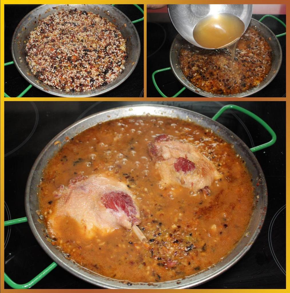 Arroz con Confit de Pato y Arándanos