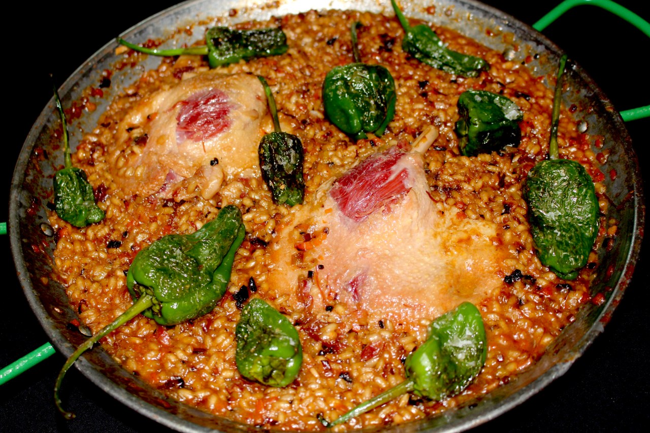 Arroz con Confit de Pato y Arándanos