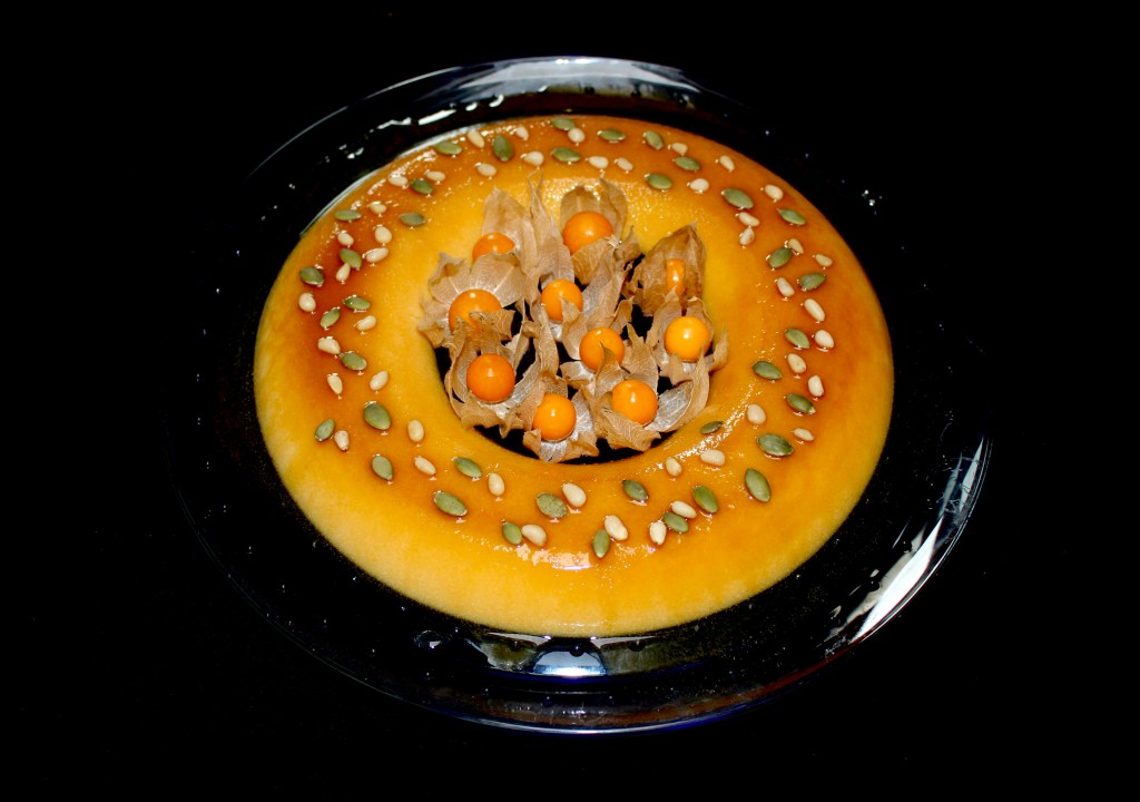 Flan de Melocotón