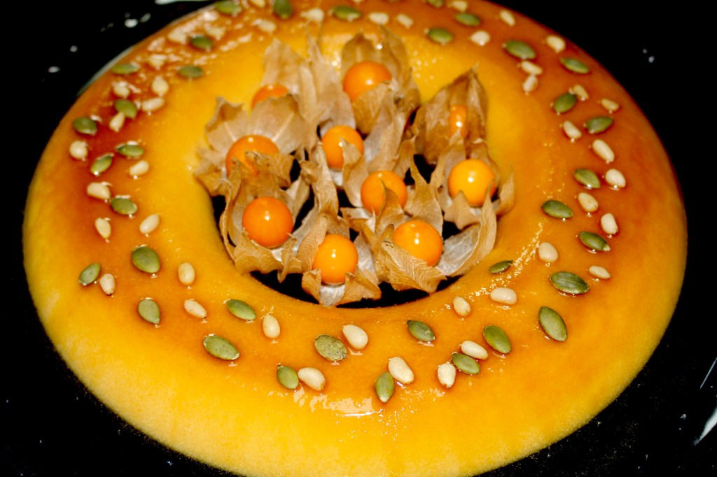 Flan de Melocotón