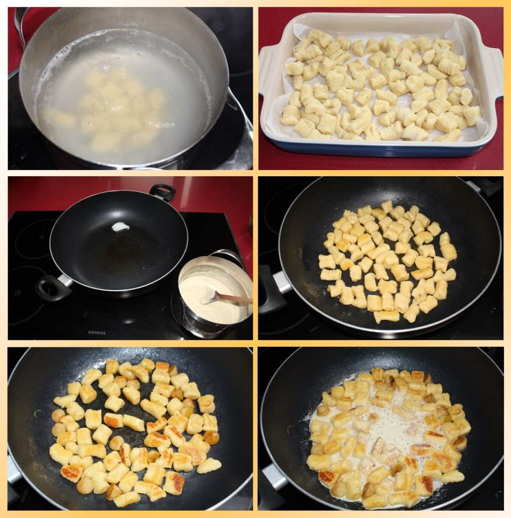 Gnocchis con Gorgonzola, Pera y Nueces