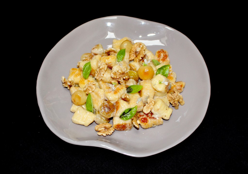 Gnocchis con Gorgonzola, Pera y Nueces