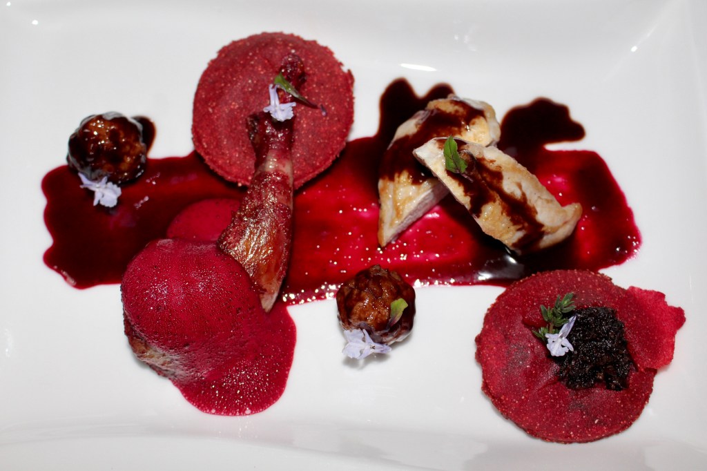 Perdiz y Remolacha con sus Texturas