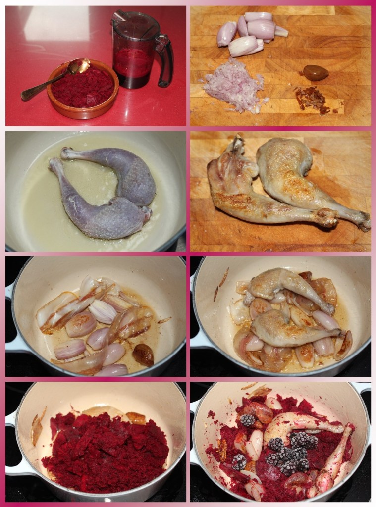 Perdiz y Remolacha con sus Texturas