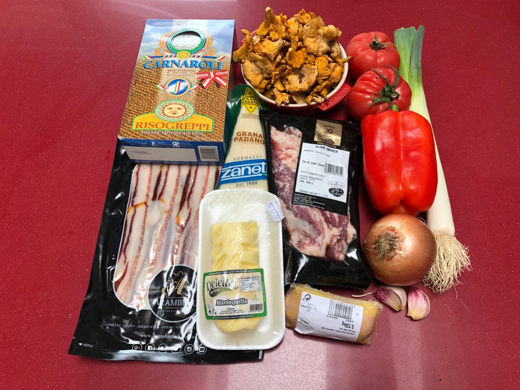 Risotto con Rebozuelos y Pluma Ibérica