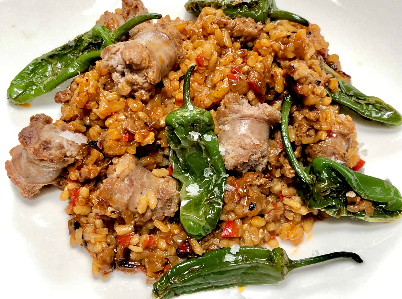 Arroz con Longaniza y Pimientos de&nbsp;Padrón