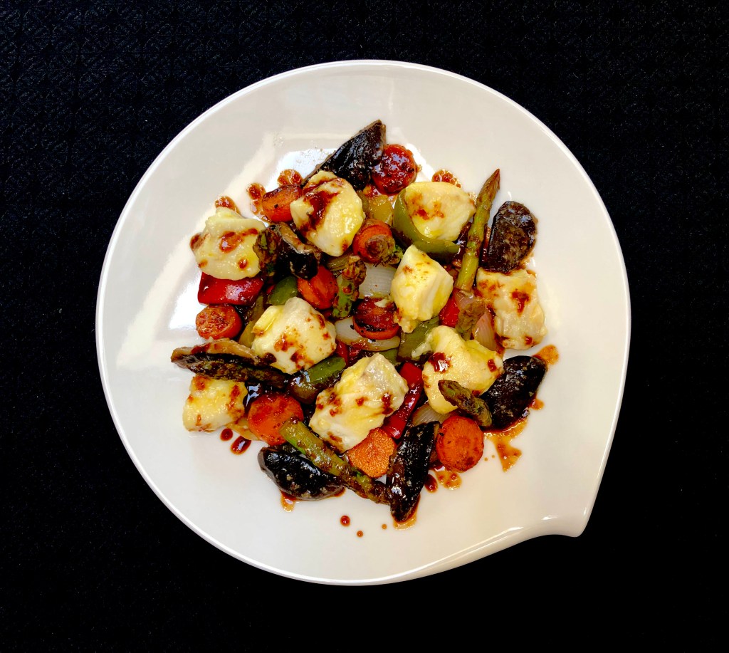 Skrei con Verduras Estilo Asiático